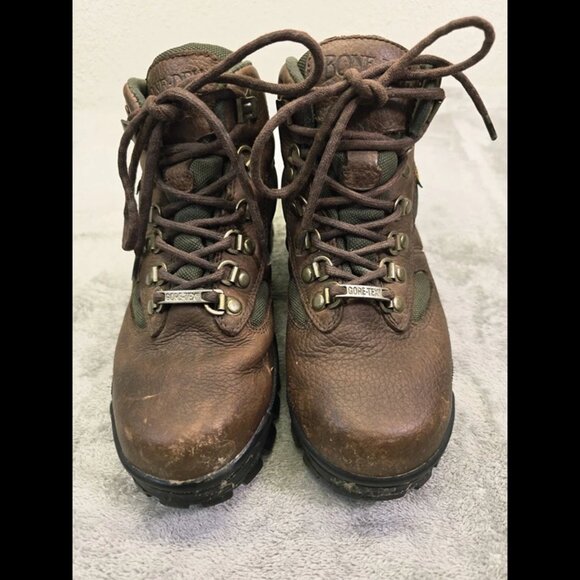 RedHead Bone Dry Boots Mens 7M Brown Leather Goretex Hiking I-1104 - Picture 1 of 16